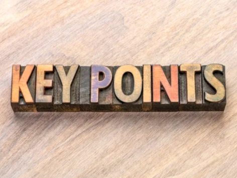 OUR KEY POINTS